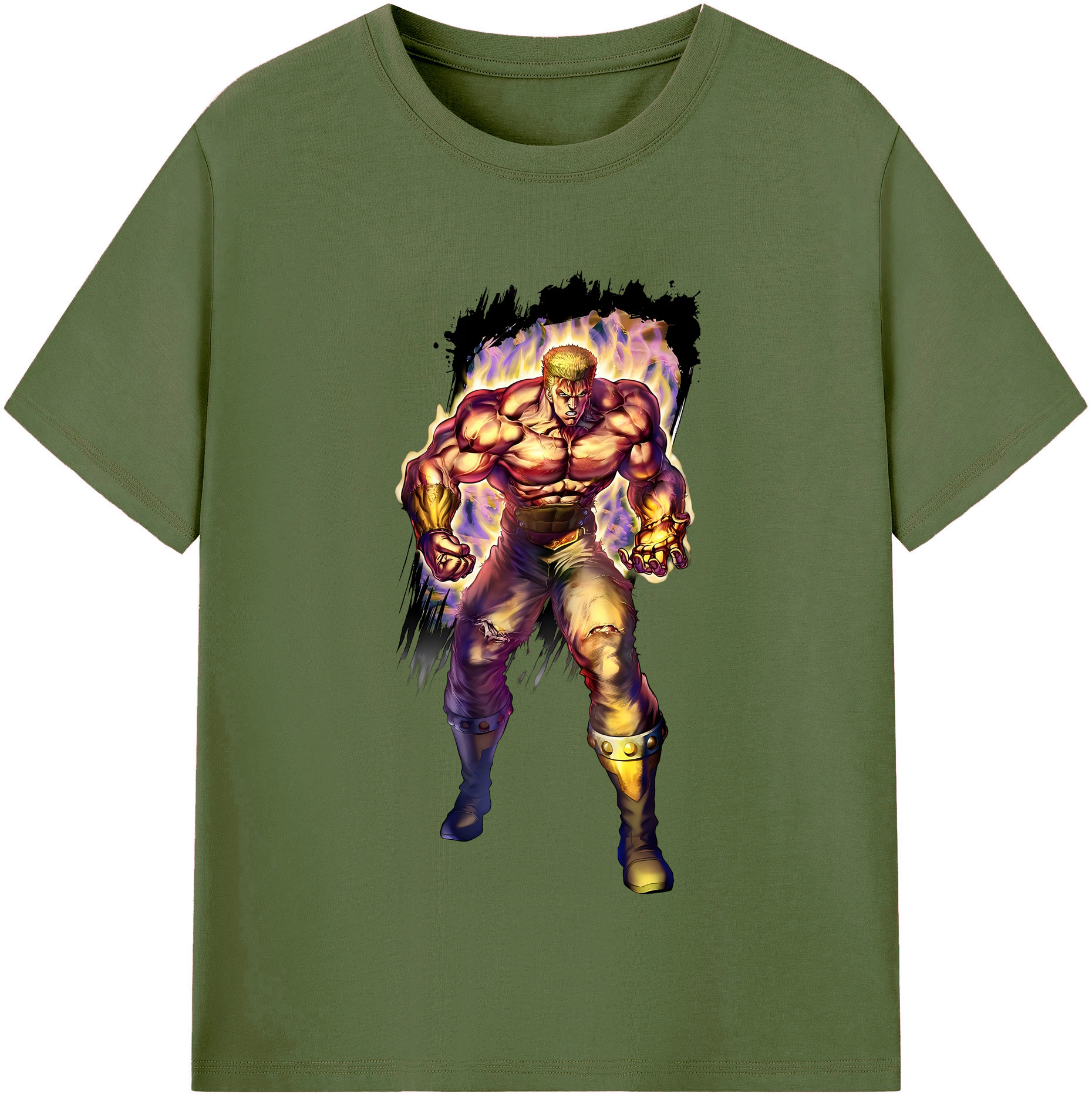 （画像用） 北斗の拳 Fist of the North Star 綿100％半袖Tシャツ（フロントプリント）